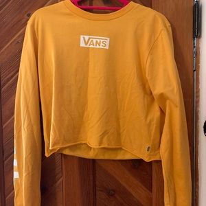 yellow vans long sleeve cropped shirt